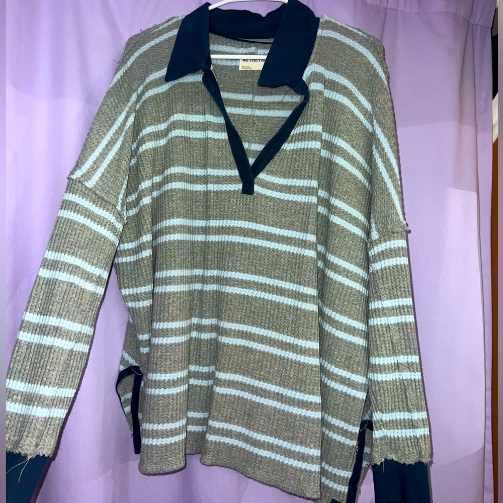 FREE PEOPLE "WE THE FREE" Lightweight Striped Sweater (SIZE: M)